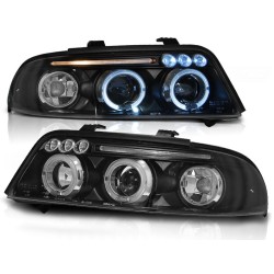 PHARES ANGEL EYES NOIRS pour AUDI A4 01.99-09.00