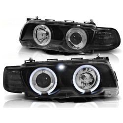 PHARES ANGEL EYES NOIRS pour BMW E38 09.98-07.01