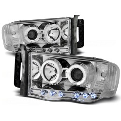 Phares DODGE RAM 02-06 ANGEL EYES CHROME