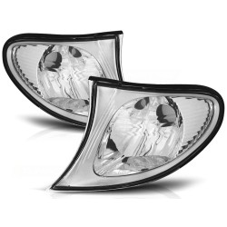 Clignotants avant chrome compatibles avec BMW E46 09.01-03.05