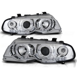 Phares Angel Eyes Chrome pour BMW E46 04.99-03.03 Coupé