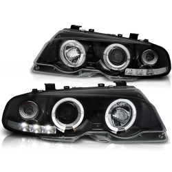 Phares Angel Eyes noirs compatibles BMW E46 04.99-03.03 Coupé