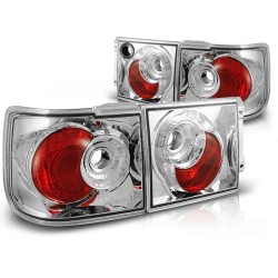 Feux arrière chromés compatibles VW Vento 01.92-08.98
