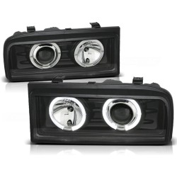 PHARES ANGEL EYES NOIRS pour VW CORRADO 88-95