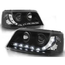 Phares de jour noirs pour VW T5 04.03-08.09