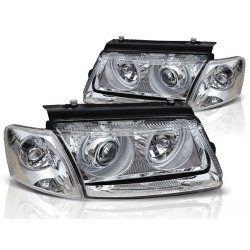 Phares Angel Eyes Chrome pour VW Passat B5 3B 11.96-08.00