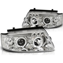 PHARES ANGEL EYES CHROME pour VW PASSAT B5 3B 11.96-08.00
