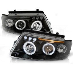Phares ANGEL EYES noirs pour VW Passat B5 3B 11.96-08.00
