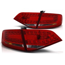 Feux arrière LED rouge blanc pour AUDI A4 B8 08-11 berline