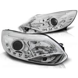 Phares FORD FOCUS MK3 11-10.14 TUBE LIGHTS CHROME