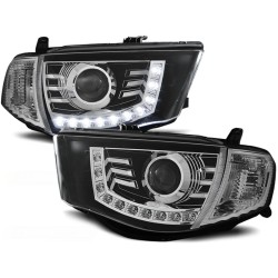 Phares MITSUBISHI L200 06-10 Feux de Jour Noir
