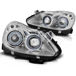 Phares OPEL CORSA D 04.06-11 ANGEL EYES CHROME