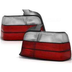 Feux arrière sport look rouge blanc pour BMW E36 12.90-08.99 berline