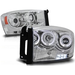 Phares DODGE RAM 06-08 ANGEL EYES CHROME