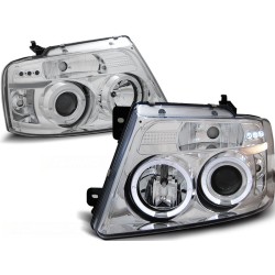 Phares FORD F150 MK11 04-08 ANGEL EYES CHROME