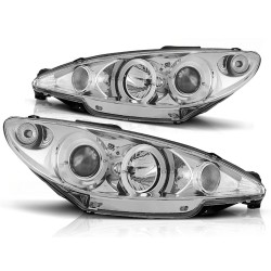 Phares PEUGEOT 206 10.98-02 ANGEL EYES CHROME