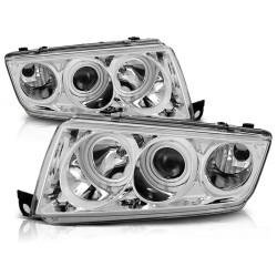 Phares ANGEL EYES Chrome pour SKODA FABIA I 12.99-08