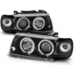 PHARES ANGEL EYES NOIRS pour VW POLO 6N 10.94-09.99 HATCHBACK