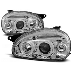 Phares OPEL CORSA B 02.93-10.00 ANGEL EYES CHROME
