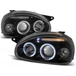 Phares OPEL CORSA B 02.93-10.00 ANGEL EYES NOIR