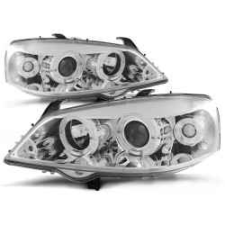 Phares OPEL ASTRA G 09.97-02.04 ANGEL EYES CHROME