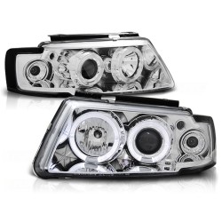 Phares Angel Eyes Chrome pour VW Passat B5 3B 11.96-08.00