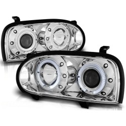 PHARES ANGEL EYES CHROME pour VW GOLF 3 09.91-08.97