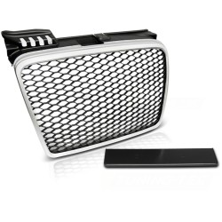 Grille sport argentée compatible avec AUDI A4 (B7) 11.04-03.08