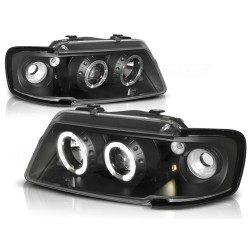 PHARES ANGEL EYES NOIRS pour AUDI A3 8L 08.96-08.00