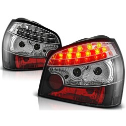 Feux arrière LED noirs compatibles AUDI A3 08.96-08.00