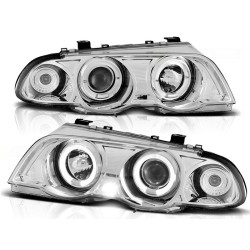 Phares Angel Eyes Chrome pour BMW E46 05.98-08.01 S/T