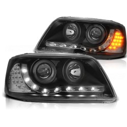 Phares de jour noirs pour VW T5 04.03-08.09