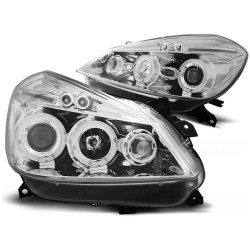 Phares RENAULT CLIO 3 05-09 ANGEL EYES CHROME