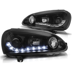 Phares Daylight Noir pour VW Golf 5