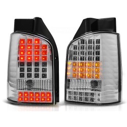 Feux arrière LED chromés compatibles VW T5 04.03-09