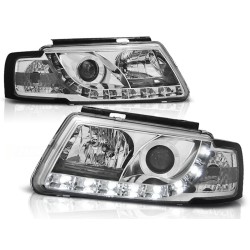 Phares TRUE DRL Chrome pour VW Passat B5 3B 11.96-08.00