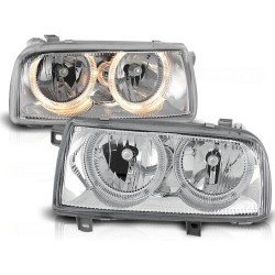 Phares Angel Eyes Chrome pour VW Vento 01.92-08.98