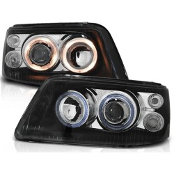 PHARES ANGEL EYES NOIRS pour VW T5 04.03-08.09