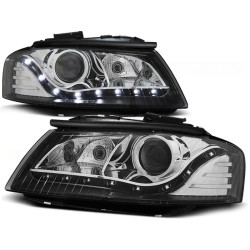 PHARES DAYLIGHT NOIR pour AUDI A3 8P 05.03-03.08