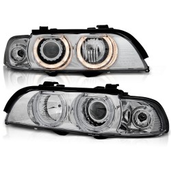 PHARES ANGEL EYES CHROME pour BMW E39 09.95-06.03