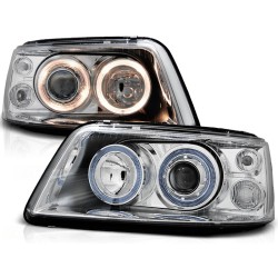 Phares Angel Eyes Chrome pour VW T5 04.03-08.09