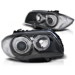 PHARES ANGEL EYES GRIS pour BMW 1 E87/E81/82/88 04-11
