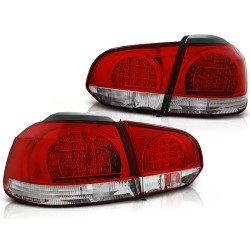Feux arrière LED rouge blanc pour VW Golf 6 10.08-12