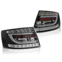 Feux arrière LED noirs pour AUDI A6 C6 berline 04.04-08 6PIN