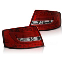 Feux arrière LED rouge blanc pour AUDI A6 C6 berline 04.04-08 7PIN