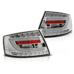 Feux arrière LED chromés pour AUDI A6 C6 Berline 04.04-08 7PIN