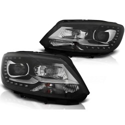 Phares noirs TRUE DRL pour VW Touran II 08.10-15