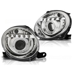 Phares FIAT 500 07-15 Projecteur Chrome LED