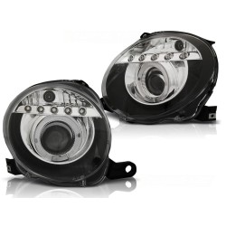 Phares FIAT 500 07-15 LED Noir