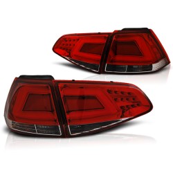 Feux arrière LED BAR rouge blanc pour VW Golf 7 13-17